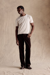Andy Straight Corduroy Pants Dark Brown