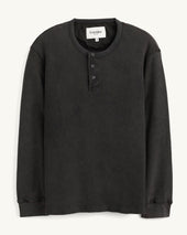 Waffle Henley - Black