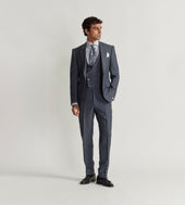 Costume trois pièces gris-bleu