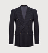 Costume 6x1 En Flanelle De Laine Rayures
