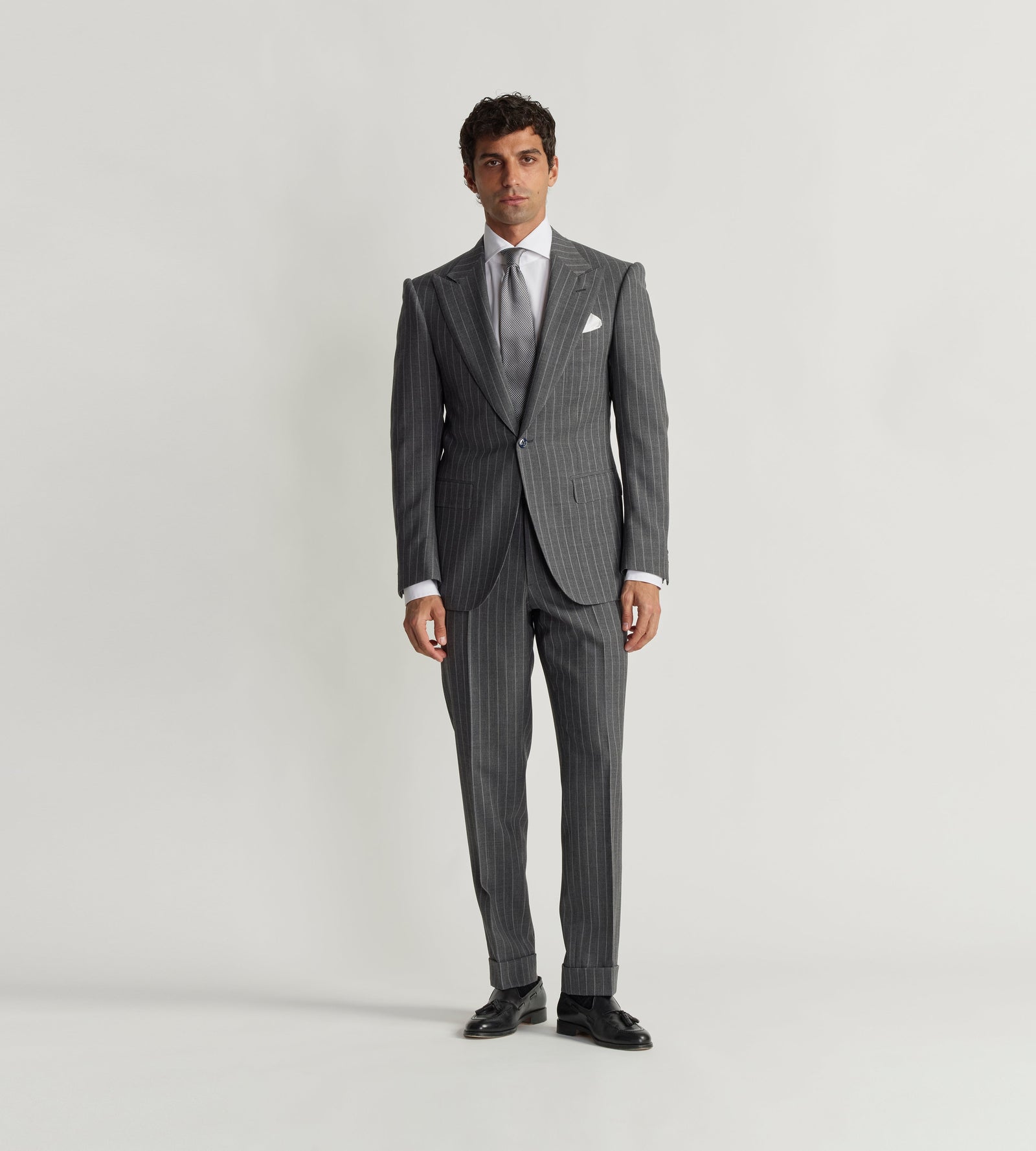 Costume En Laine Infroissable Rayures