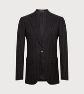 Costume En Flanelle De Laine Rayures