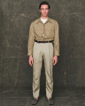 Cotton Slacks in Khaki