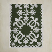Cotton And Silk Turtle Print Scarf In Green