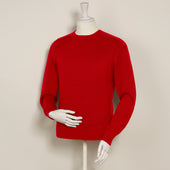 Cotton Crew Neck Sweater In Red