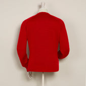 Cotton Crew Neck Sweater In Red