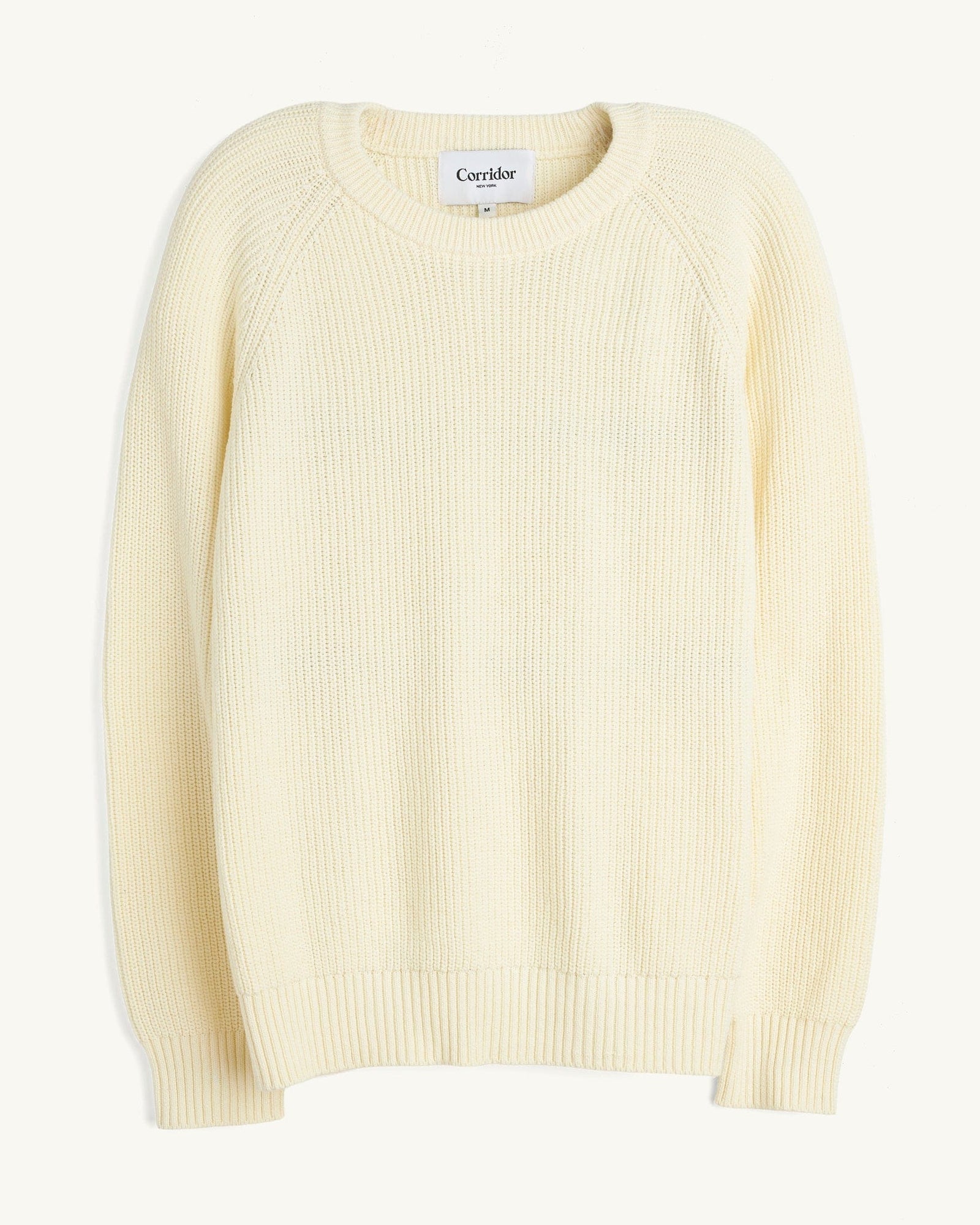 Ribbed Cotton Crewneck - Natural
