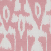 Cotton Ikat Pocket Square in Pink and White