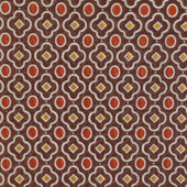 Cotton Mosaic Pocket Square in Brown & Rust