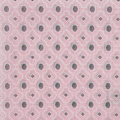 Cotton Mosaic Pocket Square in Light Pink and Grey