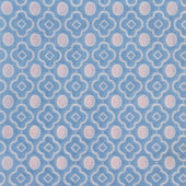 Cotton Mosaic Pocket Square in Sky and Light Pink