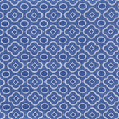 Cotton Mosaic Pocket Square in Sky and White