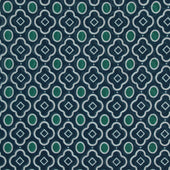 Cotton Mosaic Pocket Square in Turquoise and Blue