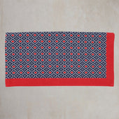 Cotton Mosaic Print Neckerchief In And Red