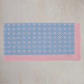 Cotton Mosaic Print Neckerchief In And Light Pink
