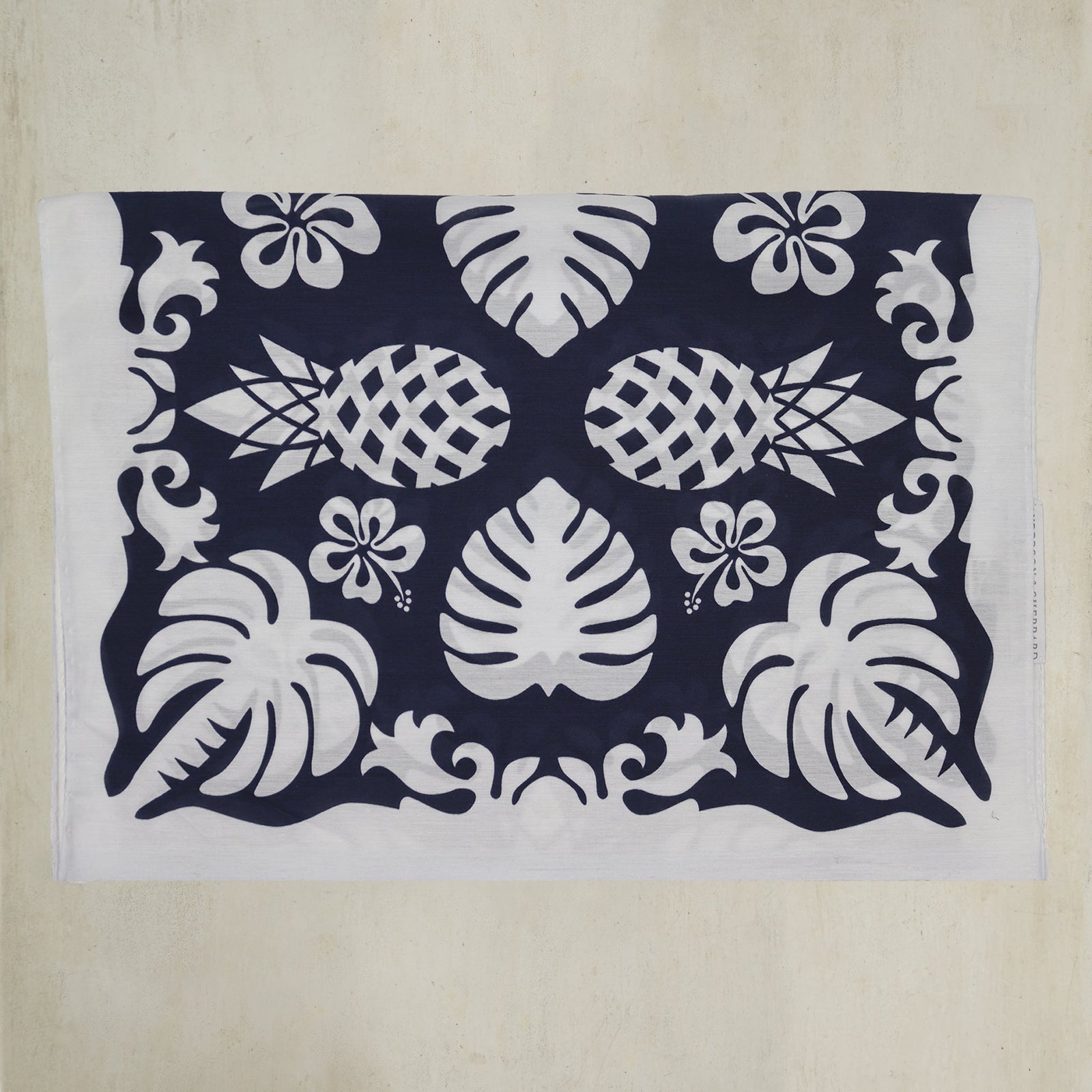 Cotton And Silk Pineapple Print Neckerchief In