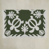 Cotton and Silk Turtle Print Neckerchief in Green