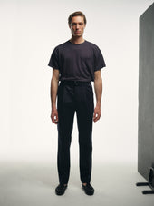 Cotton Slacks in Navy
