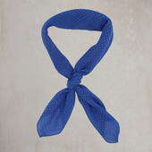 Cotton Spotted Neckerchief In And White