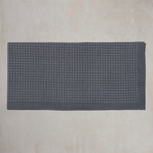 Cotton Spotted Neckerchief In Grey And White