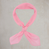 Cotton Spotted Neckerchief In Light And White