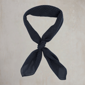 Cotton Spotted Neckerchief In And White