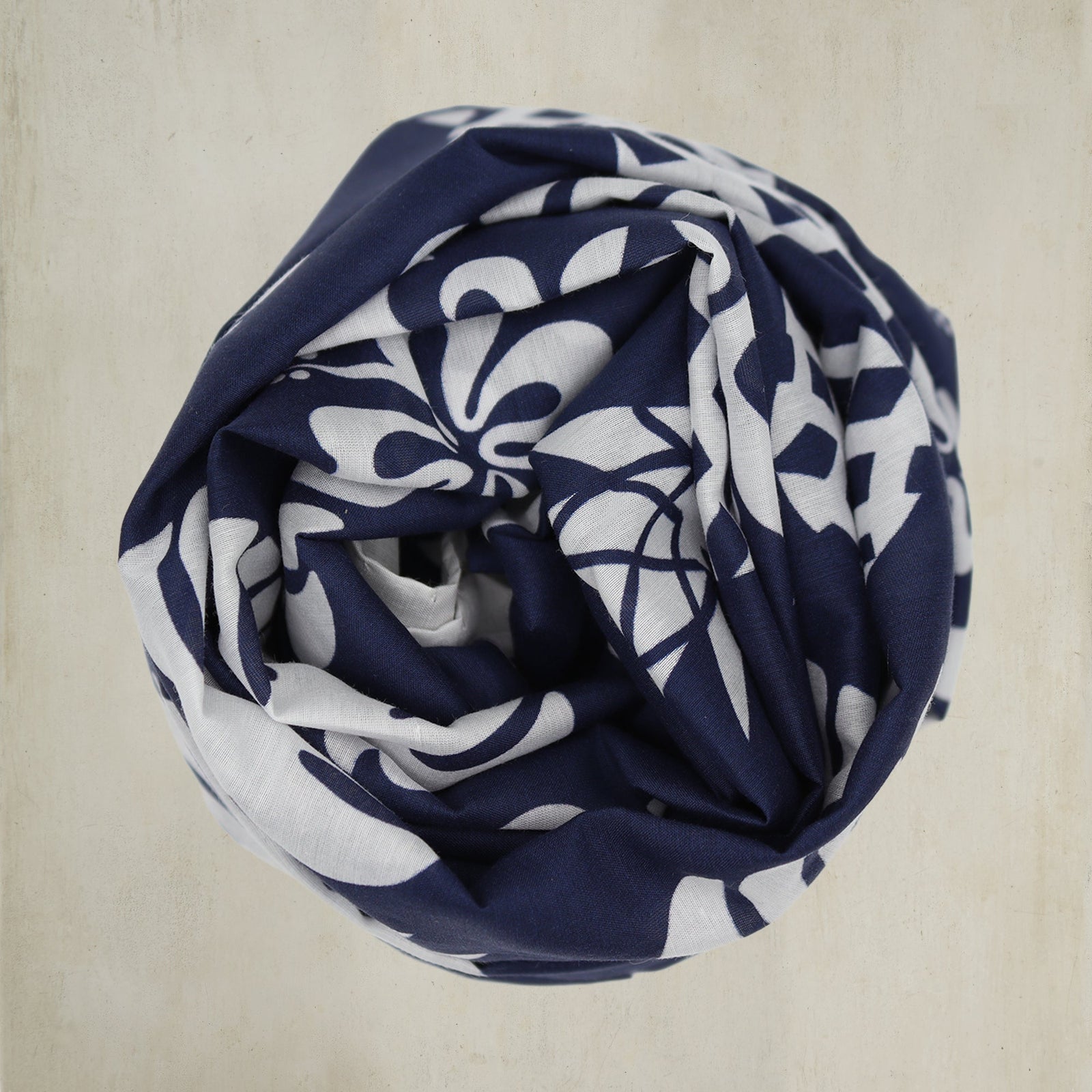 Cotton And Silk Pineapple Print Scarf In