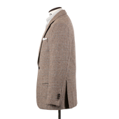 Single Breasted Country Jacket In Light Brown Tweed