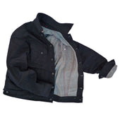 Cowboy Jacket - NOS Black Coated Denim - Warehouse - Last One - Size XS