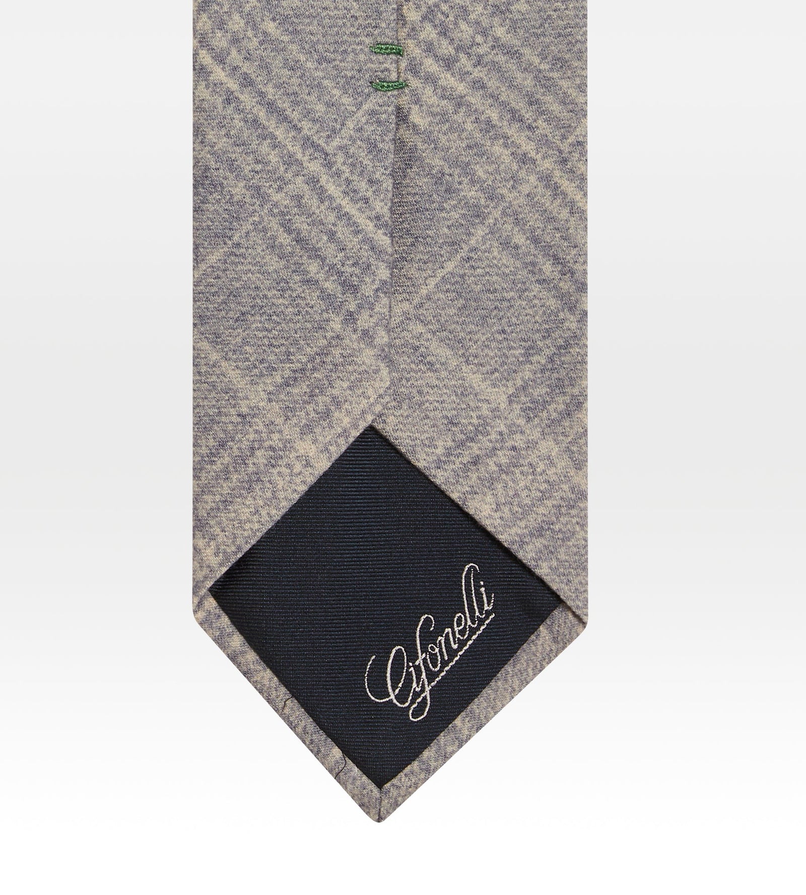 Cravate En Soie Bleu Motif Prince De Galles