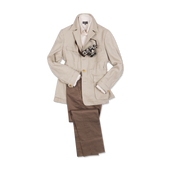 Safari Jacket In Cream Cashmere Check