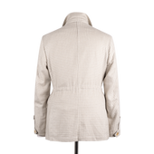 Safari Jacket In Cream Cashmere Check