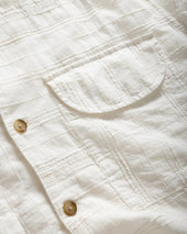 Ss Agerola Lattice Stitched Patchwork Shirt Tonal Summer Khadi
