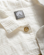 Ss Agerola Lattice Stitched Patchwork Shirt Tonal Summer Khadi