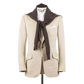 Single Breasted Notch Lapel Suit In Seersucker