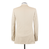 Single Breasted Notch Lapel Suit In Seersucker