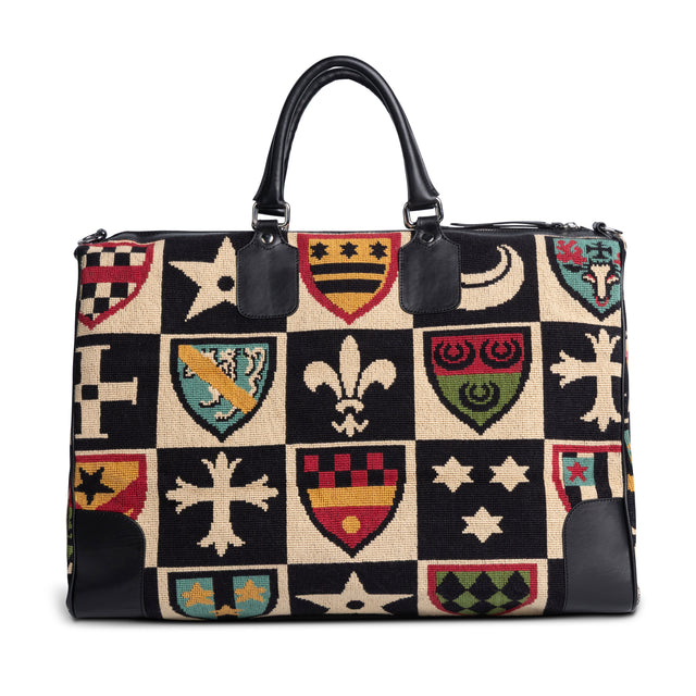 Crest Black Needlepoint Weekender
