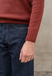 LAMBSWOOL CREW NECK JUMPER BURGUNDY