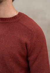 LAMBSWOOL CREW NECK JUMPER BURGUNDY