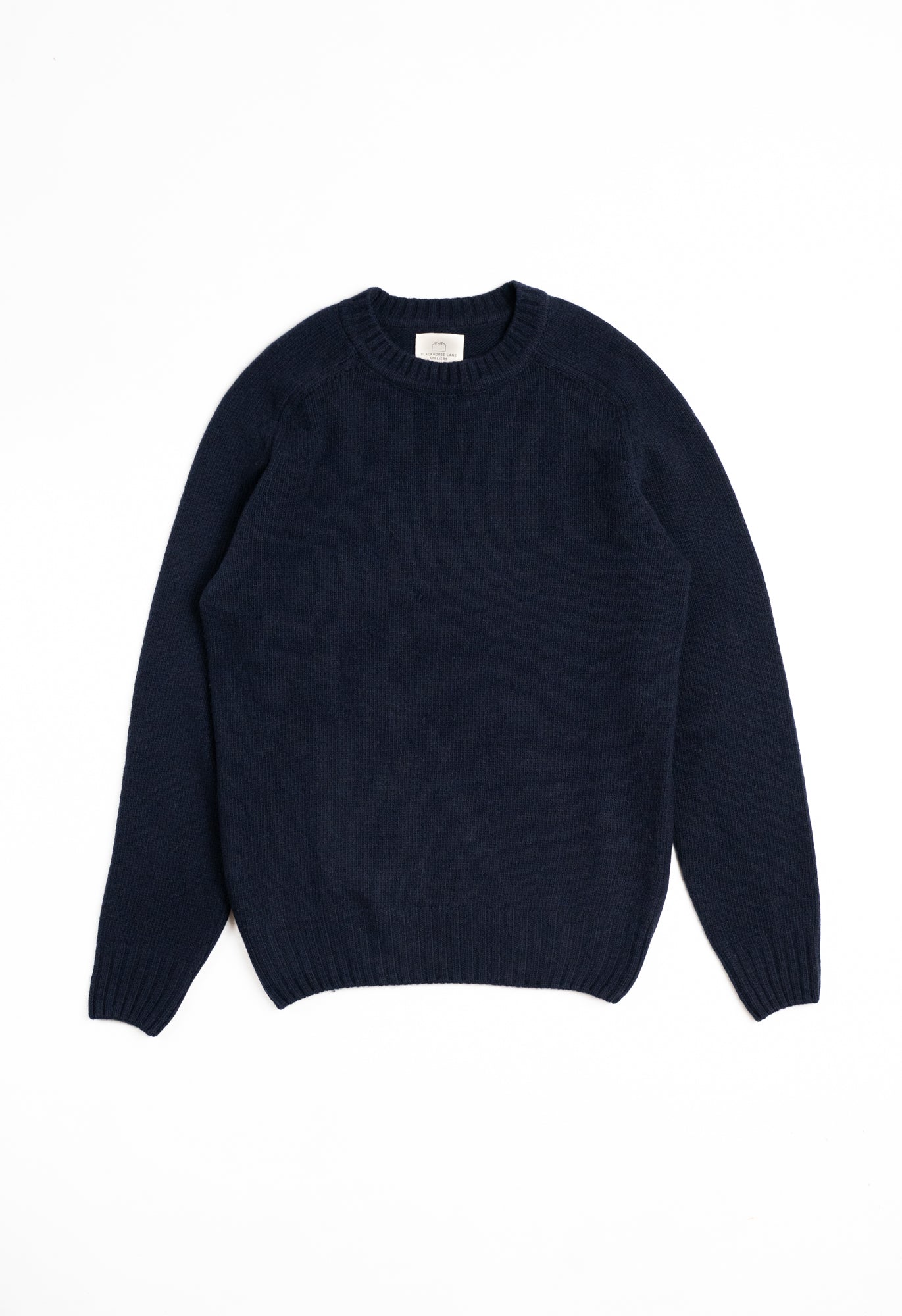 LAMBSWOOL CREW NECK JUMPER NAVY
