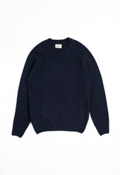 LAMBSWOOL CREW NECK JUMPER NAVY