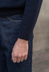 LAMBSWOOL CREW NECK JUMPER NAVY