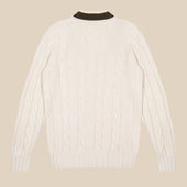 Superfine Lambswool Cricket Sweater In And Olive