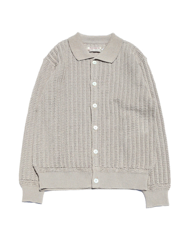 Crochet Polo Cardigan