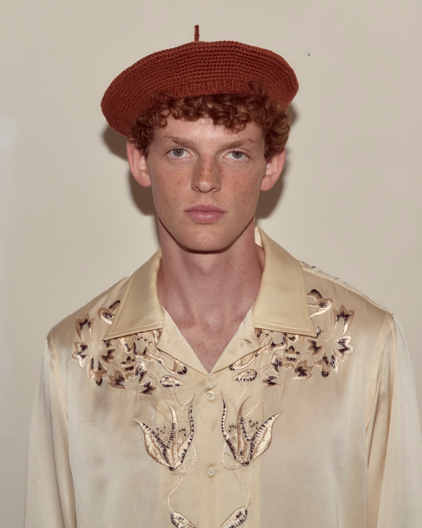 Crochet Beret Tobacco