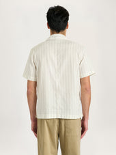 The Lido Stripe Cuban Collar Shirt Linen