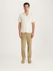 The Lido Stripe Cuban Collar Shirt Linen