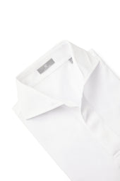 White Spread Collar Polo - Short Sleeve Davis Fit (Slim)