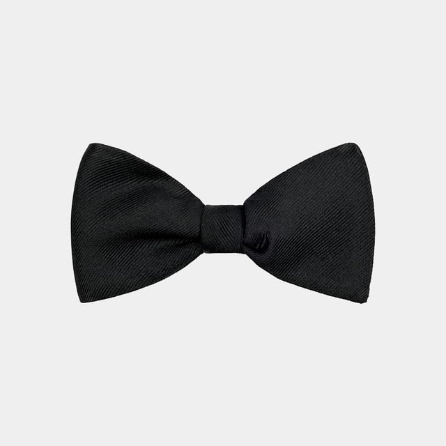 Black Self-tie Gros Grain Bow Tie