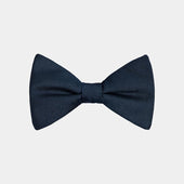 Navy Pre-tied Gros Grain Bow Tie